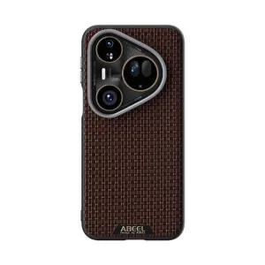 ABEEL RUYI Kožený kryt s MagSafe pre Huawei Pura 80 Ultra hnedý