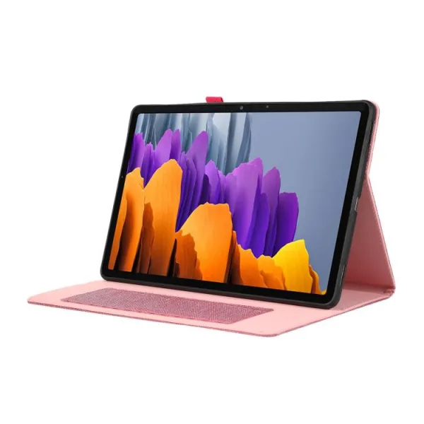 FABRIC Zaklápací kryt pre Samsung Galaxy Tab S11 ružový