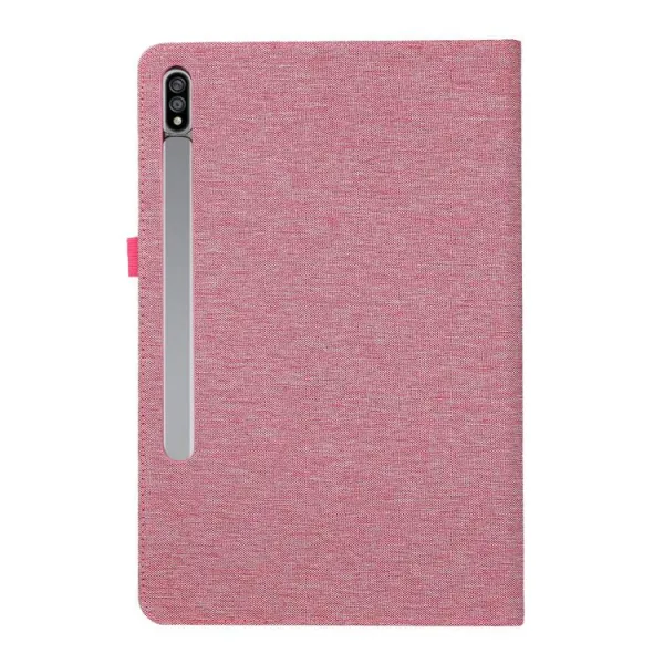 FABRIC Zaklápací kryt pre Samsung Galaxy Tab S11 ružový