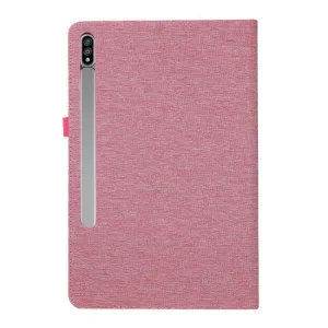 FABRIC Zaklápací kryt pre Samsung Galaxy Tab S11 ružový