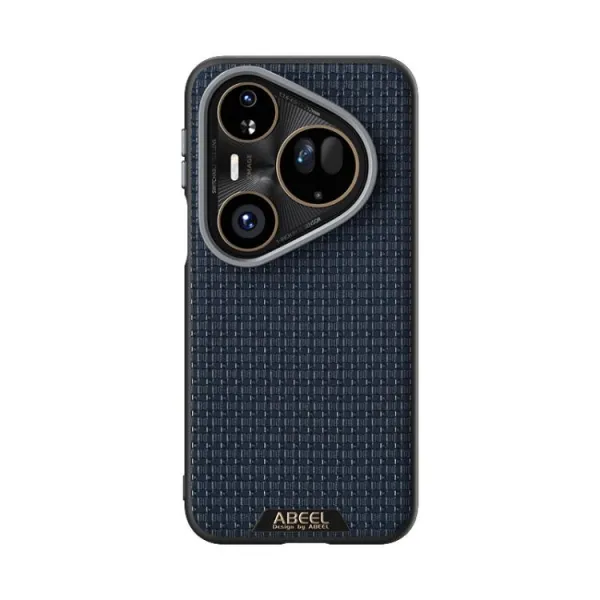 ABEEL RUYI Kožený kryt s MagSafe pre Huawei Pura 80 Ultra modrý