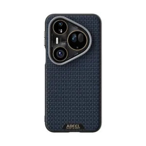ABEEL RUYI Kožený kryt s MagSafe pre Huawei Pura 80 Ultra modrý