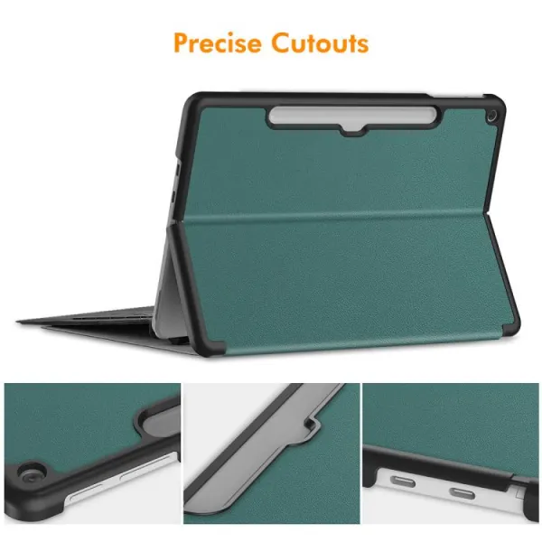 ENKAY LEATHER Zaklápací kryt pre Microsoft Surface Pro 12 zelený