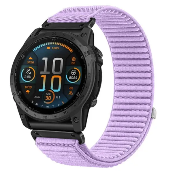 NYLON QUICK FIT Vymeniteľný remienok pre Garmin - šírka 22mm fialový