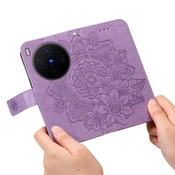 ART MANDALA Peňaženkové puzdro pre Vivo X300 fialové