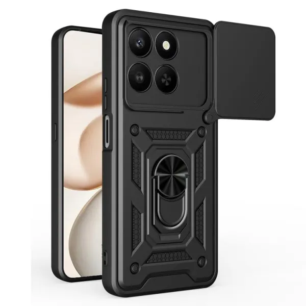 RING CAMERA Kryt s držiakom pre Honor 400 Smart 5G / Honor X7d čierny