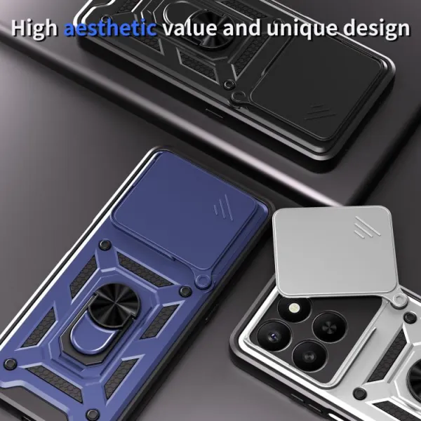RING CAMERA Kryt s držiakom pre Honor 400 Smart 5G / Honor X7d modrý