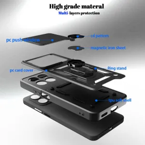 RING CAMERA Kryt s držiakom pre Honor 400 Smart 5G / Honor X7d modrý
