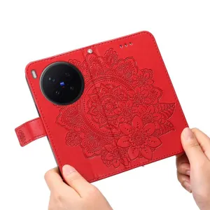ART MANDALA Peňaženkový obal pre Vivo X300 Pro červený