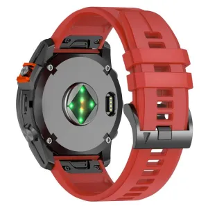 SILICONE Vymeniteľný remienok QuickFit pre Garmin - šírka 22mm červený