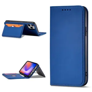 MG Magnet Card knižkové kožené puzdro na iPhone 12 Pro, modré