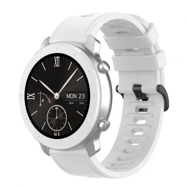 BStrap Silicone V3 remienok na Huawei Watch GT2 42mm, white (SXI010C0207)
