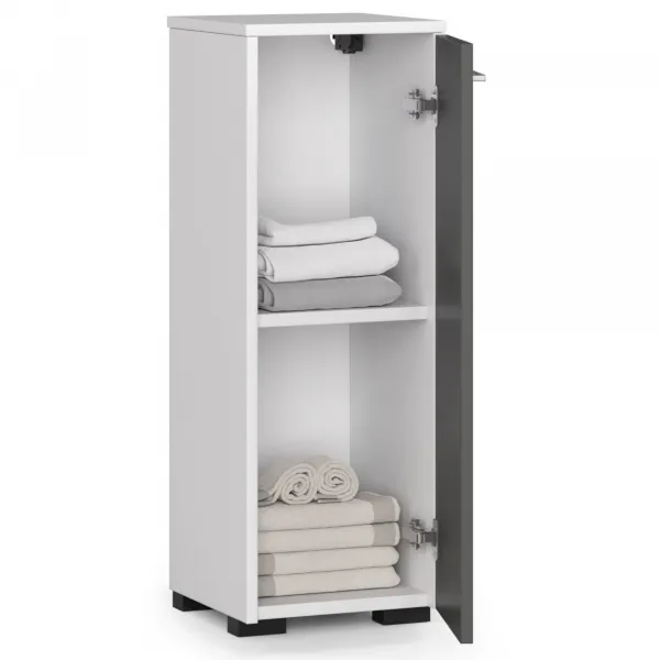 Ak furniture Kúpeľňová skrinka Fin 30 cm biela/grafit