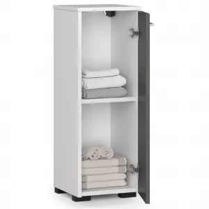 Ak furniture Kúpeľňová skrinka Fin 30 cm biela/grafit