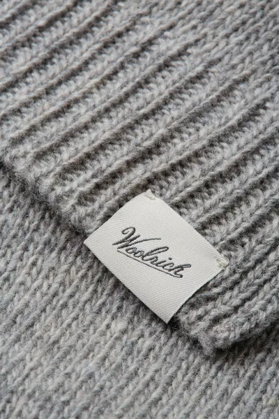Šál Woolrich Knitted Scarf Formal Gray