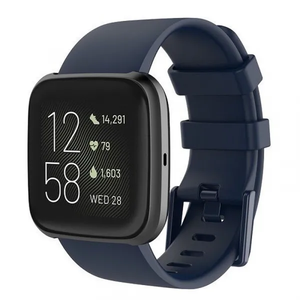 BStrap Silicone (Large) remienok na Fitbit Versa / Versa 2, dark blue (SFI010C02)