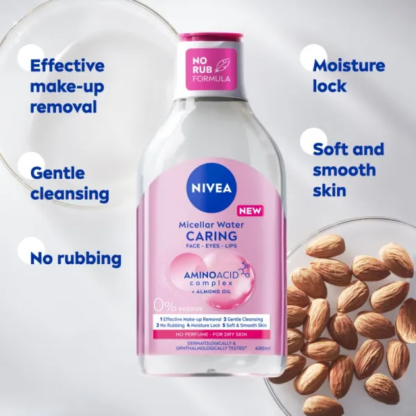 NIVEA Micellar Caring jemná micelárna voda 400 ml