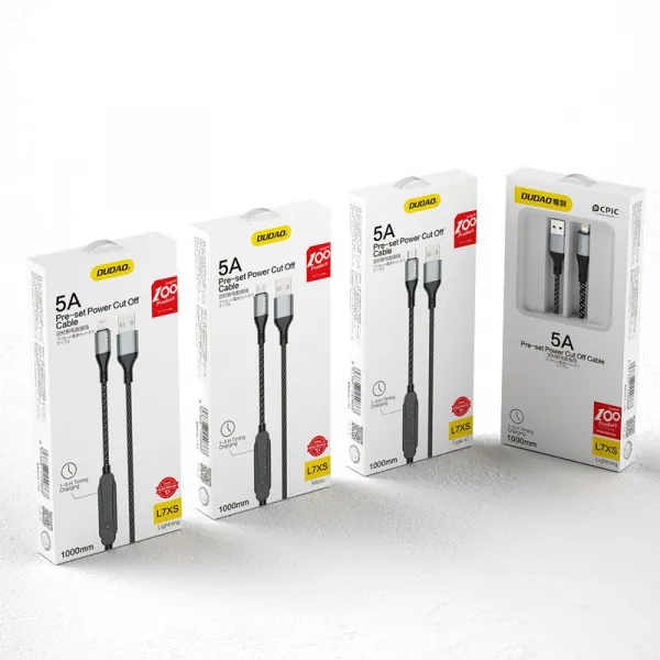 Dudao L7 kábel USB / Lightning 5A 1m, čierny