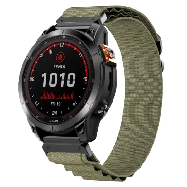 PROTEMIO Alpský ťah remienok QuickFit pre Garmin - šírka 22mm khaki zelený