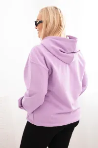 Legínovo Dámska mikina s očkami Plus Size bavlnená s kapucňou a klokaním vreckom horčicová Farba: Hnedá, Veľkosť: 2XL