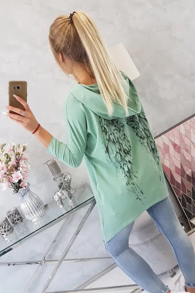Legínovo Mikina s potlačou krídel, ťavia Farba: Hnedá, Veľkosť: UNI