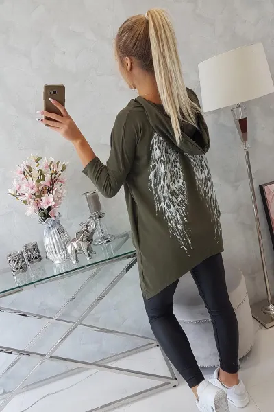 Legínovo Mikina s potlačou krídel, ťavia Farba: Hnedá, Veľkosť: UNI