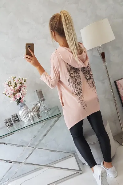 Legínovo Mikina s potlačou krídel, ťavia Farba: Hnedá, Veľkosť: UNI