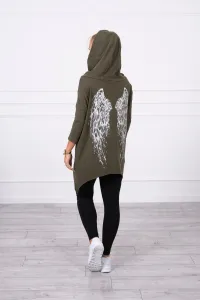 Legínovo Mikina s potlačou krídel, ťavia Farba: Khaki, Veľkosť: UNI