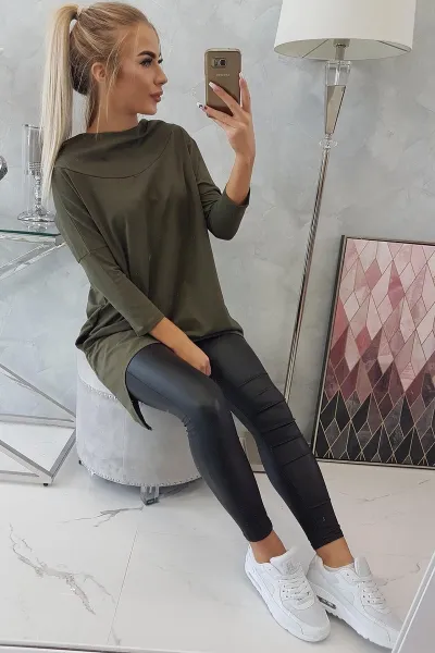 Legínovo Mikina s potlačou krídel, ťavia Farba: Khaki, Veľkosť: UNI
