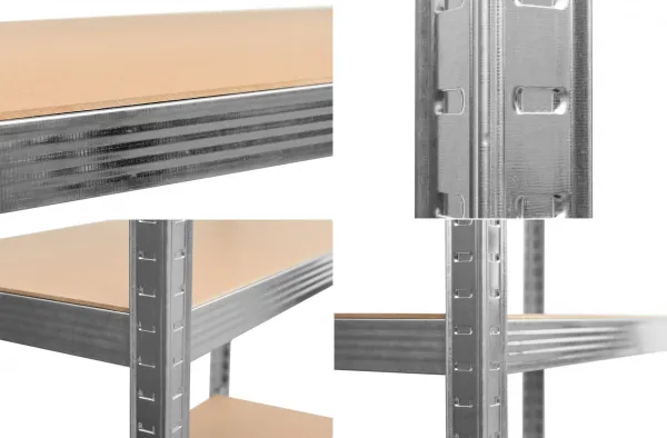 TZB Dílenský regál IRONHOLD 205x120 cm stříbrný