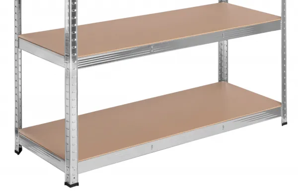 TZB Dílenský regál IRONHOLD 205x120 cm stříbrný
