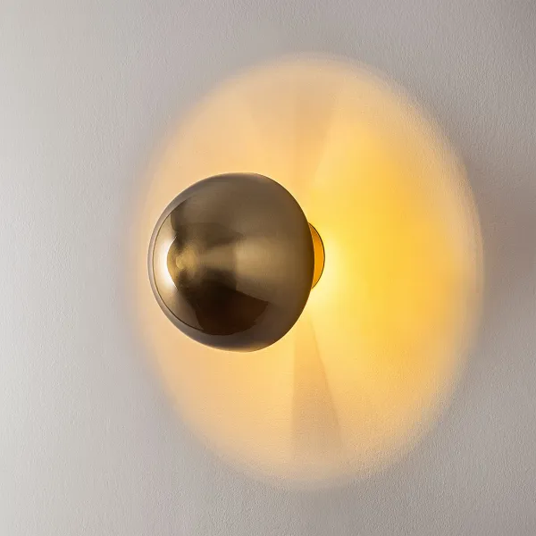 Opviq Nástěnná lampa Fungal 16 cm zlatá