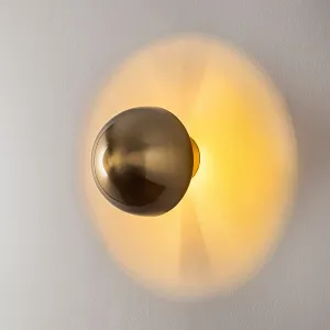 Opviq Nástěnná lampa Fungal 16 cm zlatá