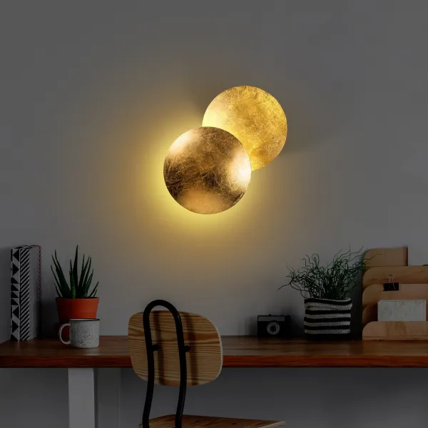 Opviq Nástěnné LED svítidlo Yosma zlaté