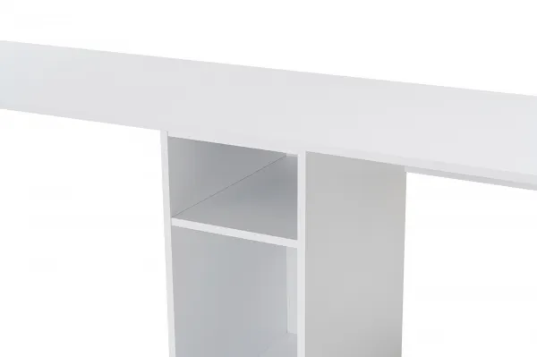 Kalune Design Kancelářská sestava pro 2 osoby TWIN bílá/zlatá