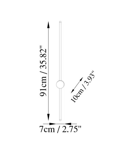 Nástenná lampa Sword - 13484