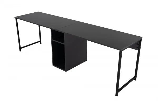 Kalune Design Kancelářská sestava pro 2 osoby TWIN antracitová