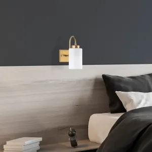 Opviq Nástěnná lampa Dusuz mléčné sklo/zlatá