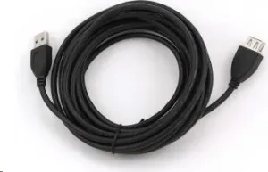 Gembird kábel USB predlžovací 2.0 A-A M/F 4,5m, CABLEXPERT premium quality s feritom čierny