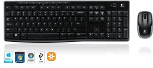 Bezdrôtový stolný počítač Logitech Wireless Desktop MK270, USA