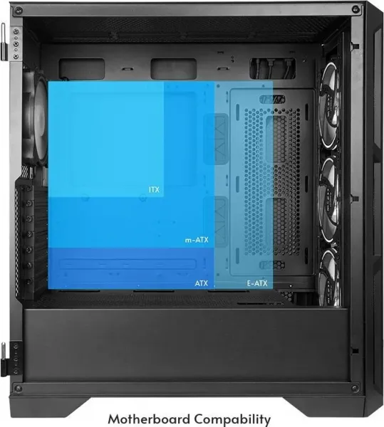 CHIEFTEC skříň APEX AIR, E-ATX, 1x USB-C 3.2, 2x USB 3.0, 3x 140mm Fan, černá