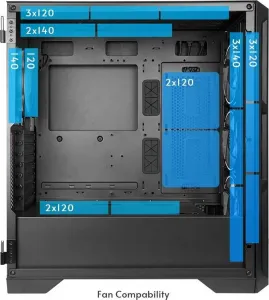 CHIEFTEC skříň APEX AIR, E-ATX, 1x USB-C 3.2, 2x USB 3.0, 3x 140mm Fan, černá