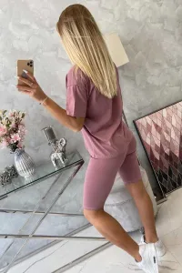 Legínovo Súprava top+legíny tmavoružová Farba: Ružová, Veľkosť: UNI