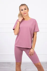 Legínovo Súprava top+legíny tmavoružová Farba: Ružová, Veľkosť: UNI