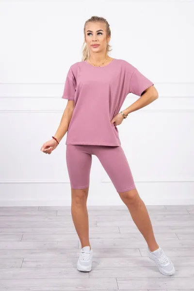 Legínovo Súprava top+legíny tmavoružová Farba: Ružová, Veľkosť: UNI