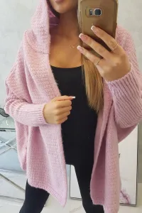 Legínovo Fialový sveter s kapucňou a netopierími rukávmi Farba: Fialová, Veľkosť: UNI