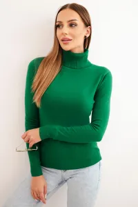Legínovo Dámsky viskózový rolák s dlhým rukávom červený Farba: Hnedá, Veľkosť: UNI