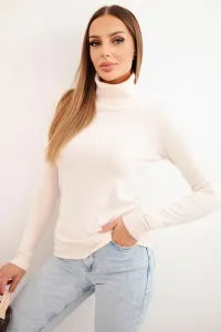 Legínovo Dámsky viskózový rolák s dlhým rukávom červený Farba: Hnedá, Veľkosť: UNI