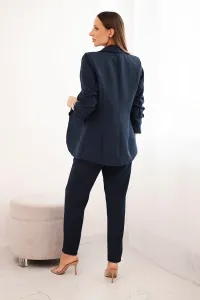 Legínovo Elegantný súprava sako s nohavicami hnedý Farba: Ružová, Veľkosť: UNI