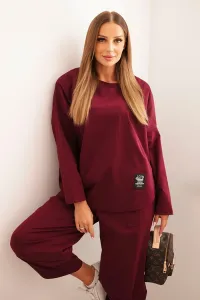 Legínovo Súprava new punto mikina + nohavice slivková Farba: Svetlá mätová, Veľkosť: UNI